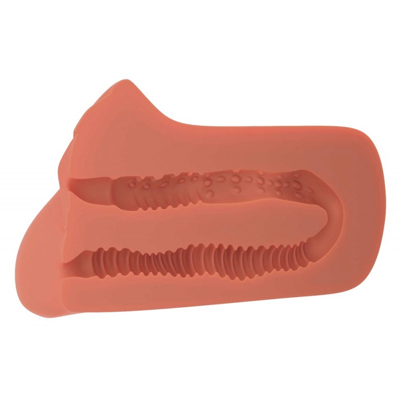 PDX Pick Your Pleasure - 2in1 punci és popsi maszturbátor (natúr) 45396 termék bemutató kép