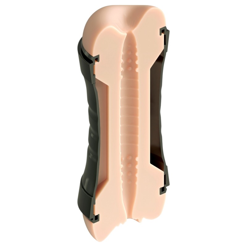 PDX Wet Pussies - élethű punci és popsi maszturbátor (natúr) 120054 termék bemutató kép