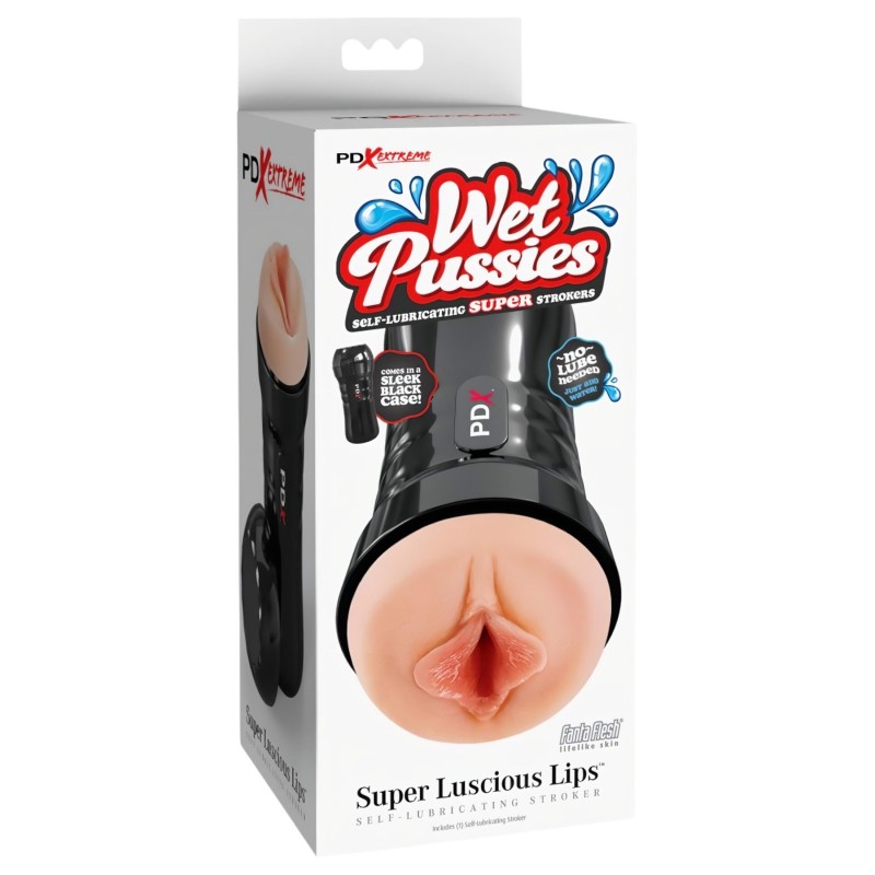 PDX Wet Pussies Super Luscious Lips - élethű műpunci maszturbátor (testszínű) 164709 termék bemutató kép