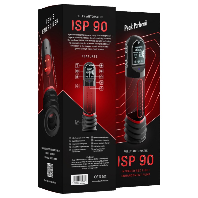 Peak Performa - infraledes, automata péniszpumpa (átlátszó) 120917 termék bemutató kép