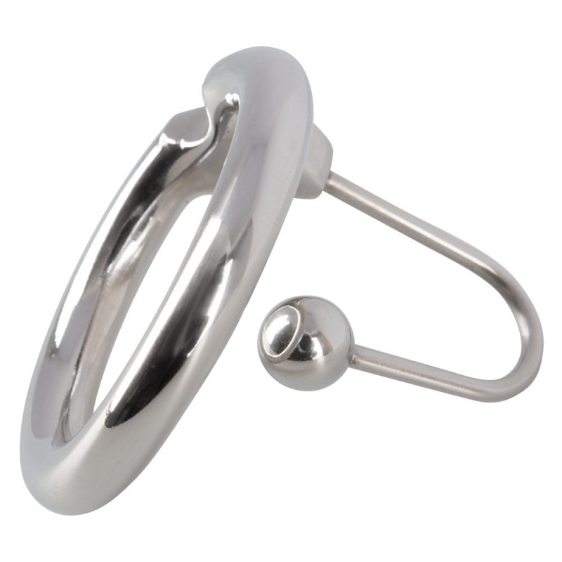 Penisplug - csillogó makkgyűrű gömbös húgycsőtágítóval (ezüst) 33971 termék bemutató kép