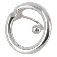 Penisplug - csillogó makkgyűrű gömbös húgycsőtágítóval (ezüst) 58858 termék bemutató kép