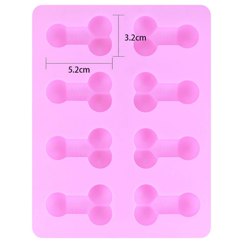Pénisz formájú jégkocka készítő forma (pink) 109874 termék bemutató kép