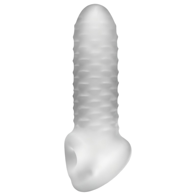 Perfect Fit - Fat Boy Checker Box - péniszköpeny (15 cm, fehér) 136358 termék bemutató kép