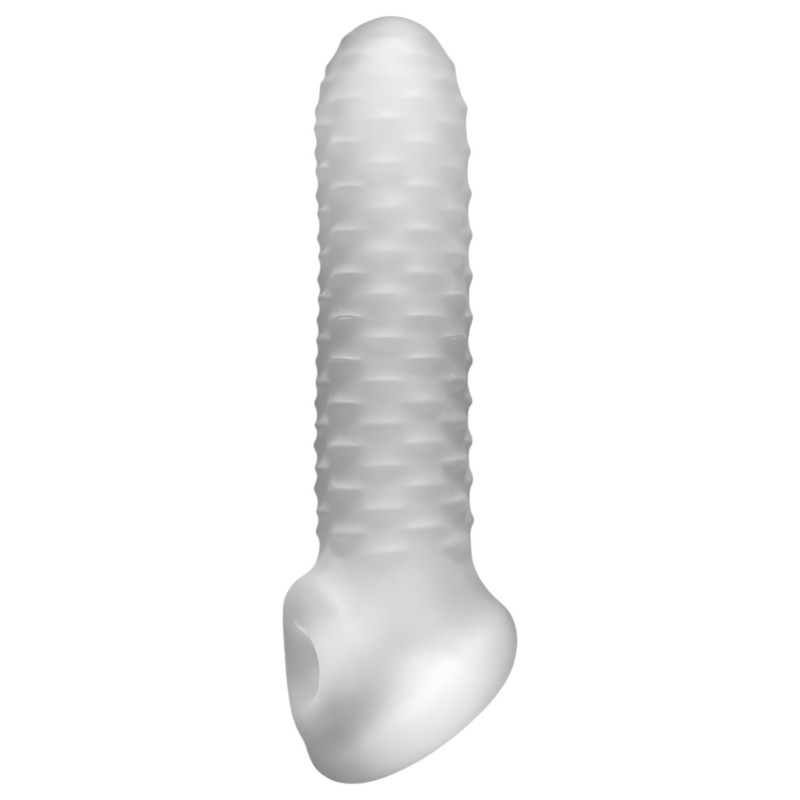Perfect Fit - Fat Boy Checker Box - péniszköpeny (17 cm, fehér) 135997 termék bemutató kép