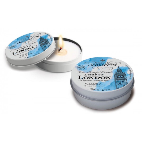 Petits Joujoux London - masszázsgyertya- rebarbara-ámbra (43ml)