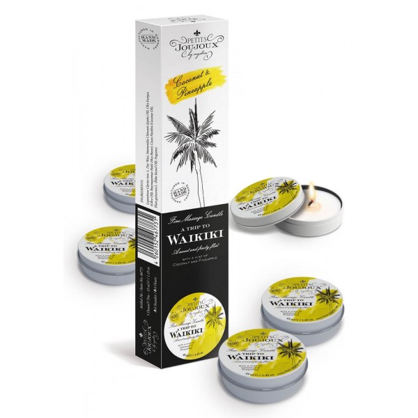 Petits Joujoux Waikiki masszázsgyertya - kókusz-ananász (5x43ml)