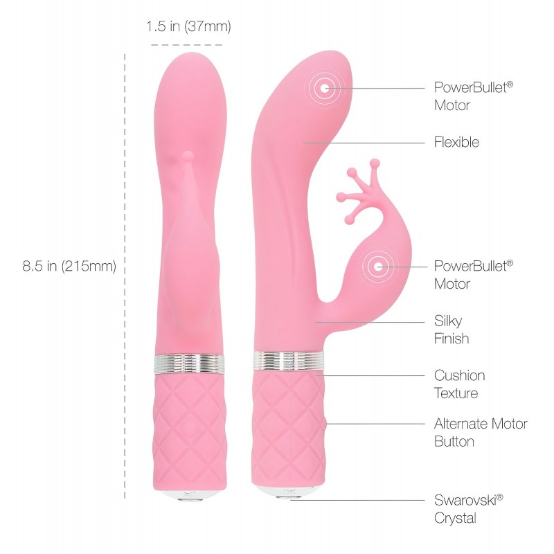Pillow Talk Kinky - akkus, 2 motoros G-pont vibrátor (pink) 108996 termék bemutató kép