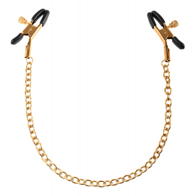 Pipedream Fetish Fantasy Gold - mellbimbó csipesz (arany) 114406 termék bemutató kép