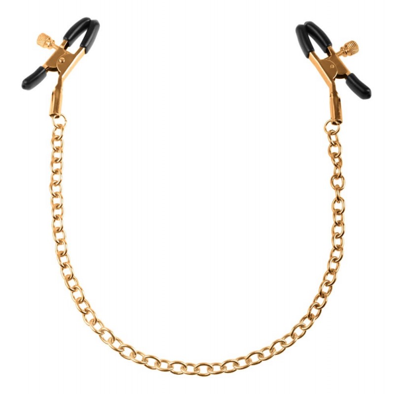 Pipedream Fetish Fantasy Gold - mellbimbó csipesz (arany) 69263 termék bemutató kép