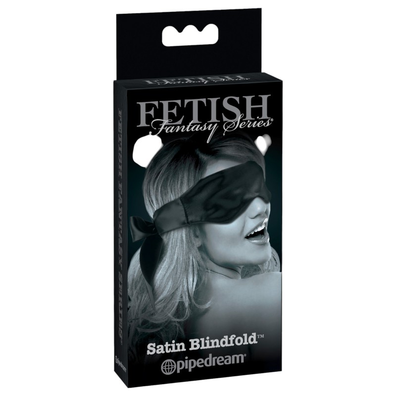 Pipedream Fetish Fantasy - szatén szemmaszk bondage játékhoz (fekete) 163354 termék bemutató kép