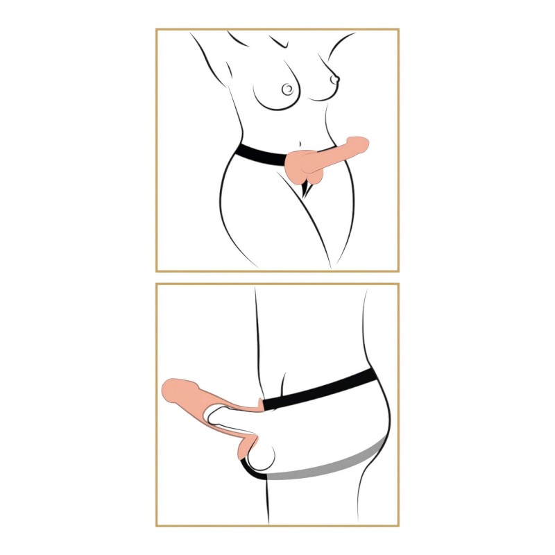 Pipedream - Fetish Strap-on 9 - felcsatolható dildó (natúr) 136487 termék bemutató kép