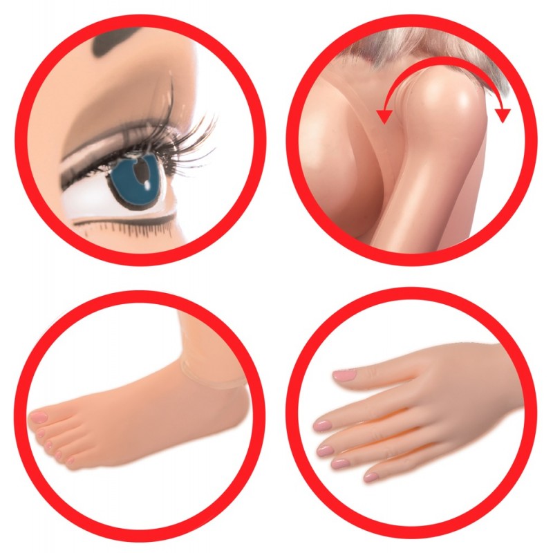 Pipedream Hannah Harper - életnagyságú guminő 3D arccal 72516 termék bemutató kép