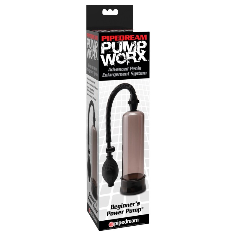 Pipedream - Pump Worx Beginner's - fekete péniszpumpa (19 cm) 140651 termék bemutató kép