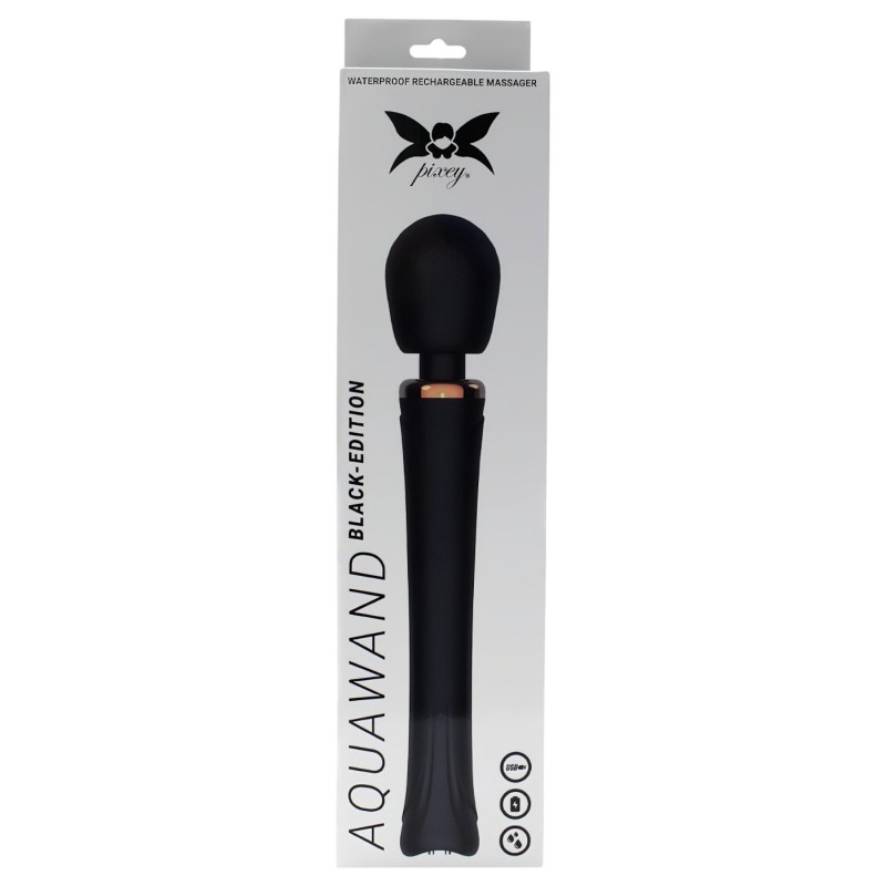 Pixey Aquawand - vízálló masszírozó vibrátor (fekete) 150108 termék bemutató kép