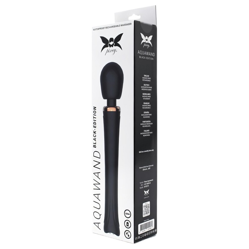Pixey Aquawand - vízálló masszírozó vibrátor (fekete) 150110 termék bemutató kép