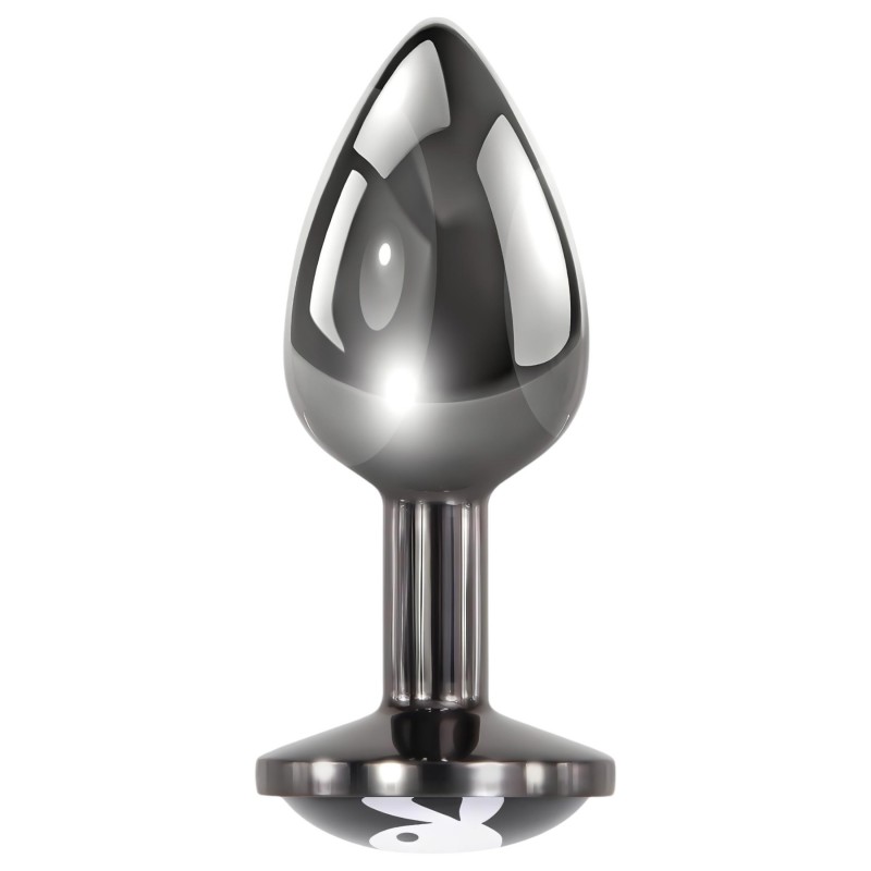 Playboy Tux - anál plug kezdőknek, kis méret (ezüst) 160590 termék bemutató kép