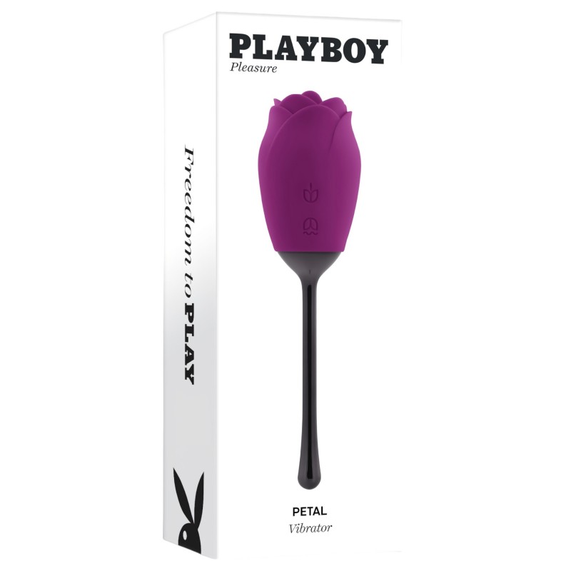 Playboy - vízálló, akkus, nyelves rózsa vibrátor (lila) 113807 termék bemutató kép