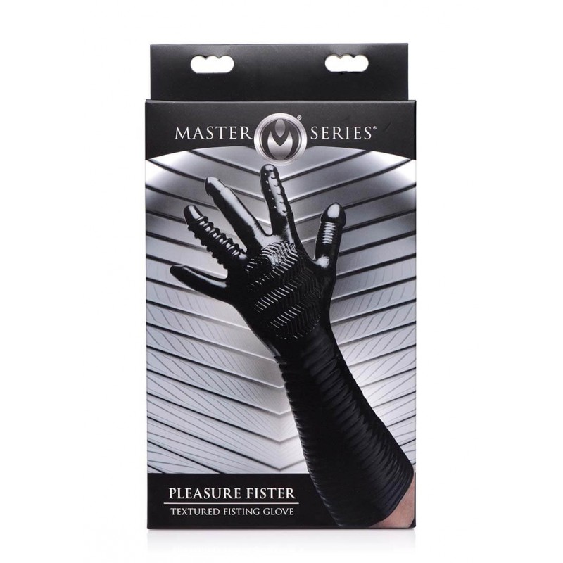 XR Brands - Pleasure Fister - textúrált öklöző kesztyű (fekete) 77903 termék bemutató kép