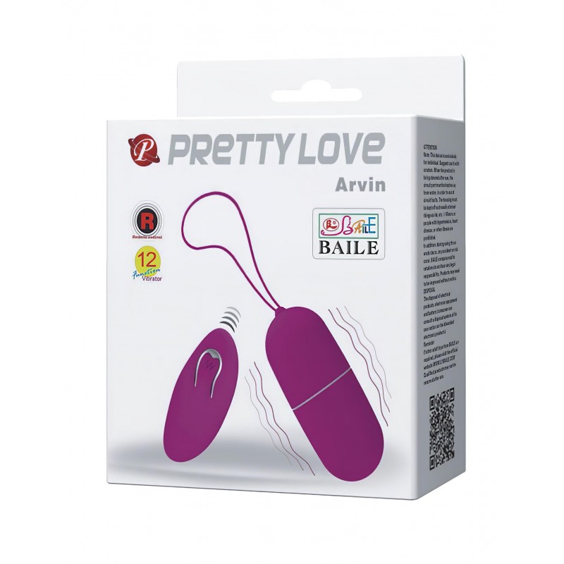 Pretty Love Arvin - hordható rádiós, vibrációs tojás (pink) 150488 termék bemutató kép