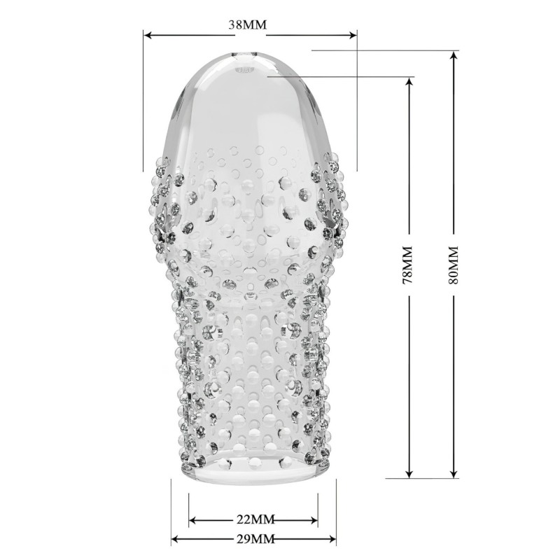 Pretty Love Becks - péniszköpeny (áttetsző) 126804 termék bemutató kép