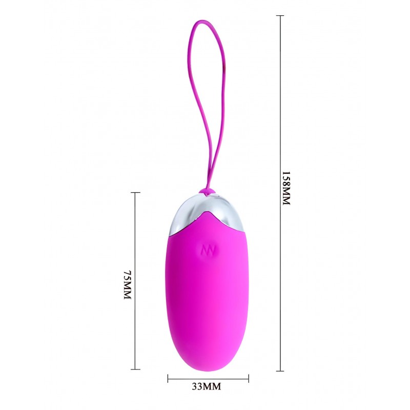 Pretty Love Berger - hordható akkus, rádiós, vibrációs tojás (pink) 150725 termék bemutató kép