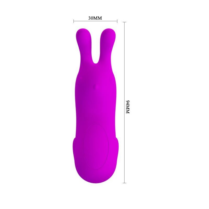 Pretty Love Bunny - nyuszis csiklóizgató ujjvibrátor (lila) 163912 termék bemutató kép