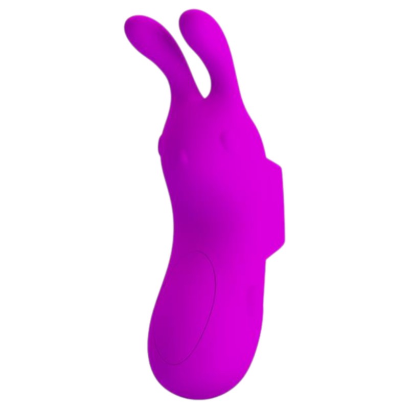 Pretty Love Bunny - nyuszis csiklóizgató ujjvibrátor (lila) 163913 termék bemutató kép