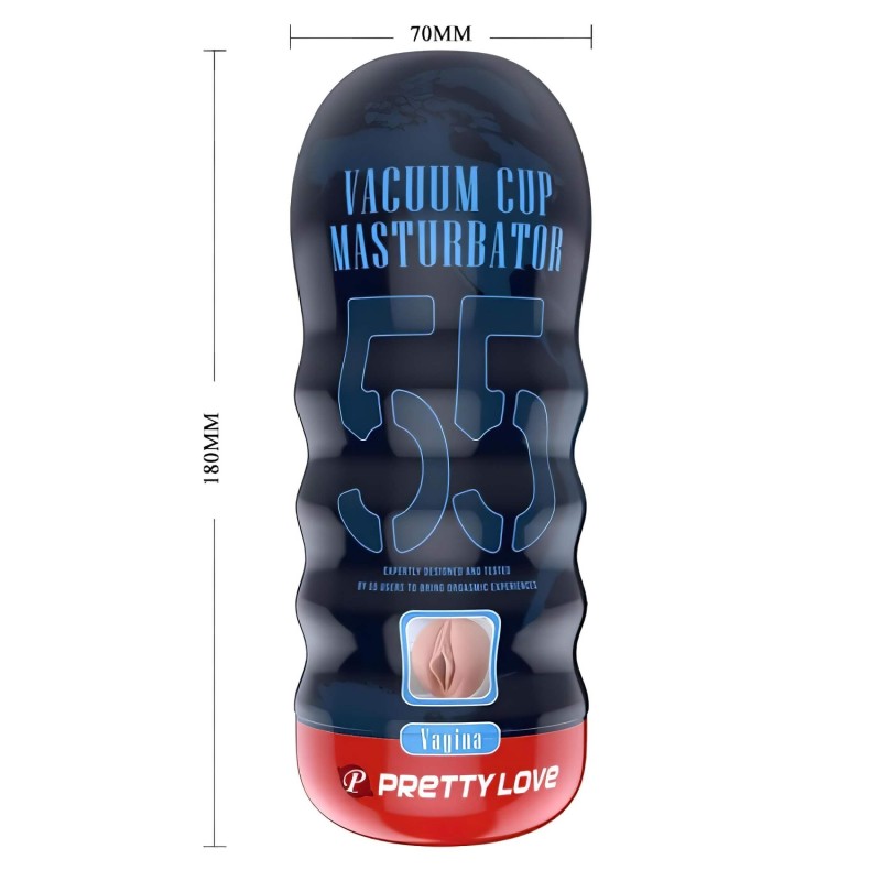 Pretty Love Vacuum Cup - élethű műpunci maszturbátor (testszínű) 141623 termék bemutató kép