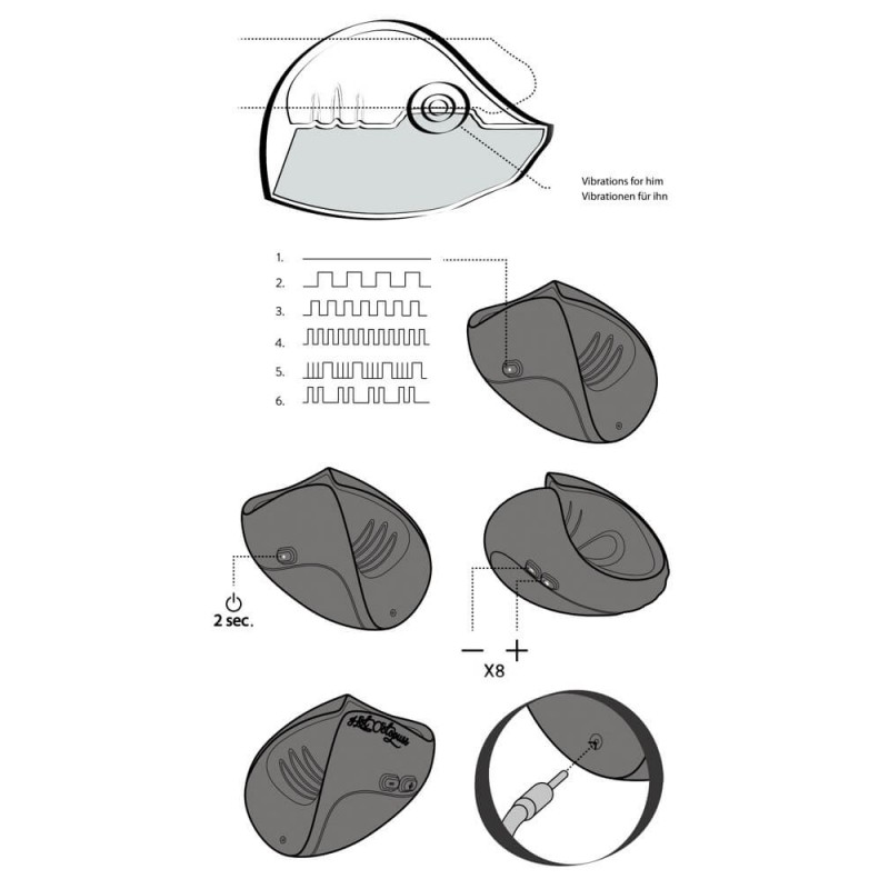 Pulse Solo Essential Dragon Eye - akkus maszturbátor (kék) - limitált 89982 termék bemutató kép