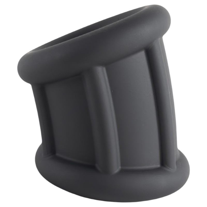 Pulselock Cocktura - fekete bordázott szilikon péniszgyűrű (30 mm) 167473 termék bemutató kép