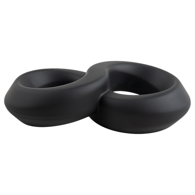 Pulselock Taur - dupla pénisz- és heregyűrű (fekete) - 20mm 148607 termék bemutató kép