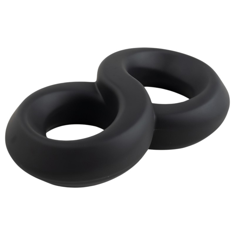 Pulselock Taur - dupla pénisz- és heregyűrű (fekete) - 20mm 148608 termék bemutató kép