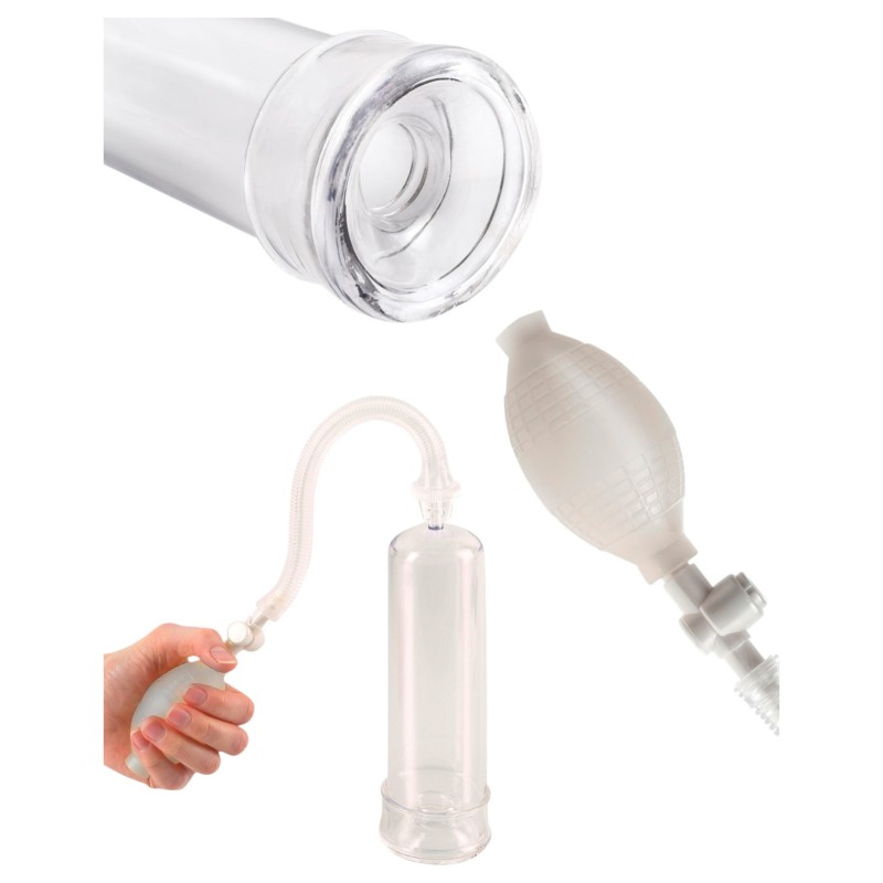 Pipedream - Pump Worx Beginner's - áttetsző péniszpumpa (19 cm) 127302 termék bemutató kép