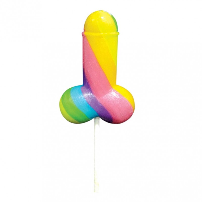 Rainbow Cock Pop - színes péniszes nyalóka (85g) - gyümölcsös 58213 termék bemutató kép