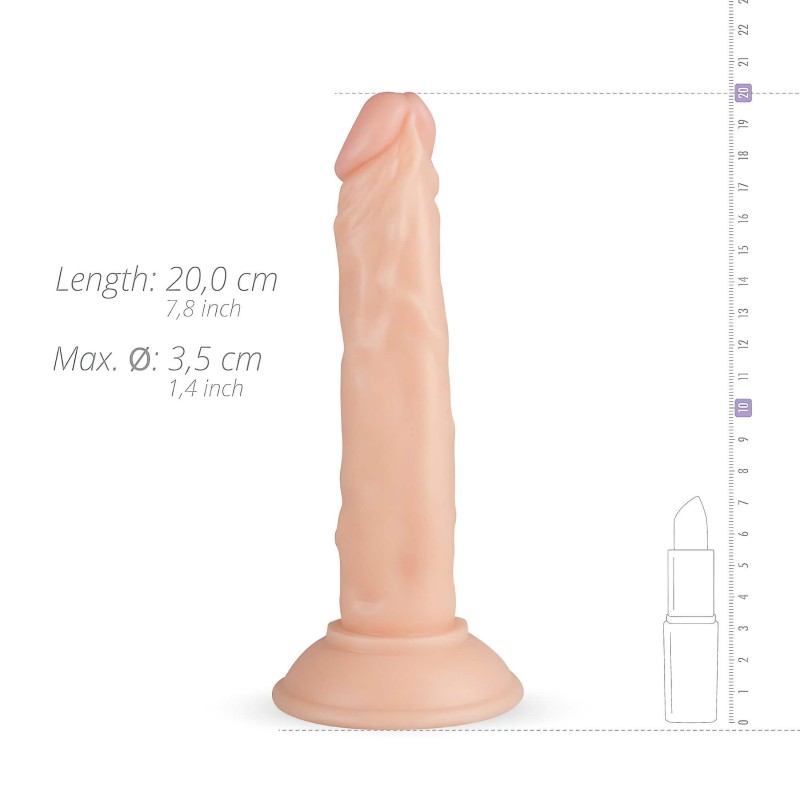 Real Fantasy Blane - élethű dildó - 20 cm (natúr) 130966 termék bemutató kép