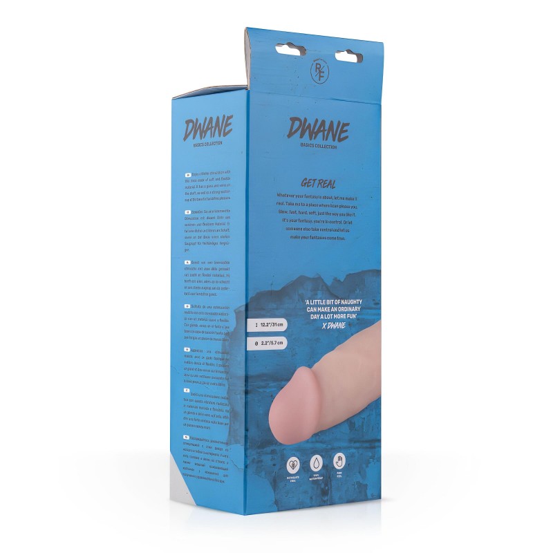 Real Fantasy Dwane - herés élethű dildó - 31 cm (natúr) 130973 termék bemutató kép