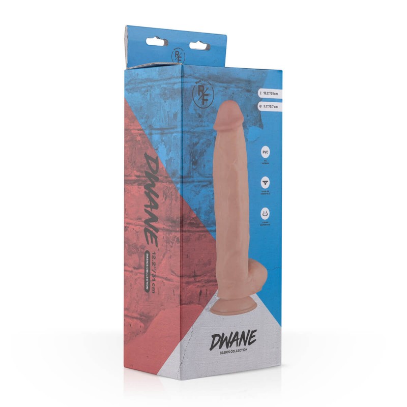 Real Fantasy Dwane - herés élethű dildó - 31cm (natúr) 46678 termék bemutató kép