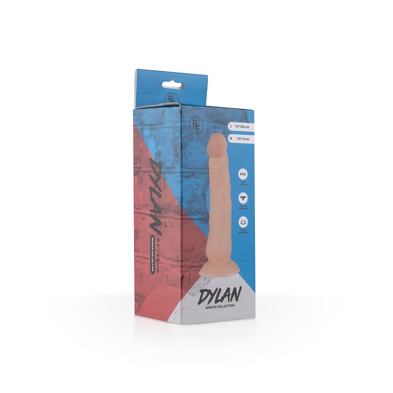 Real Fantasy Dylan - élethű dildó - 23 cm (natúr) 131001 termék bemutató kép
