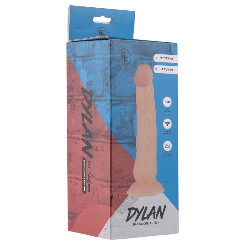 Real Fantasy Dylan - testszínű élethű dildó (23 cm) 158369 termék bemutató kép