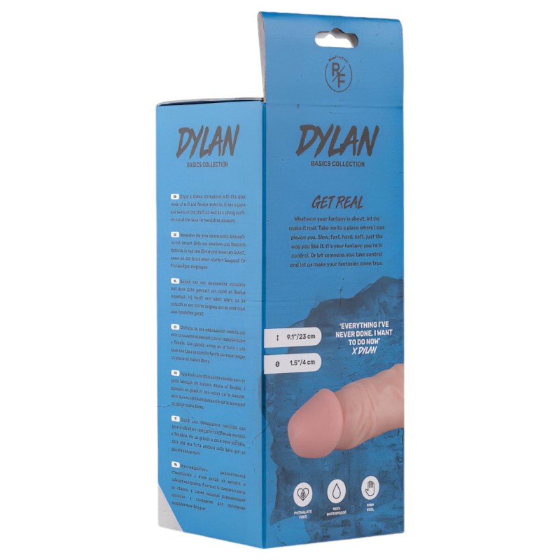 Real Fantasy Dylan - testszínű élethű dildó (23 cm) 158370 termék bemutató kép