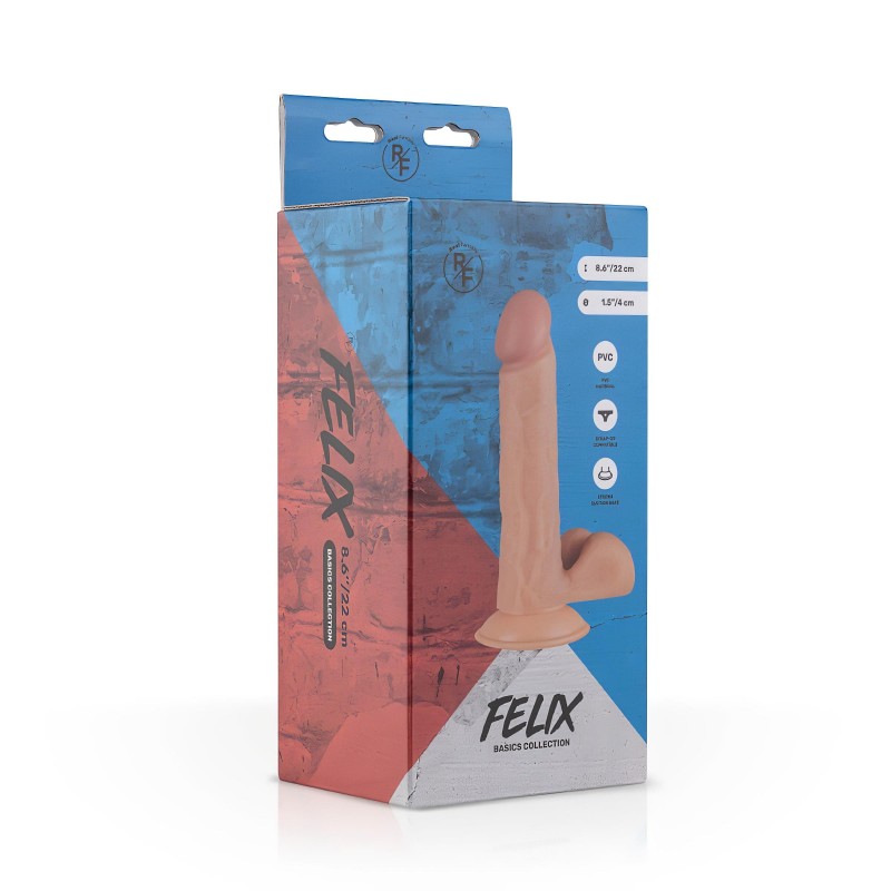 Real Fantasy Felix - herés élethű dildó - 22 cm (natúr) 130907 termék bemutató kép