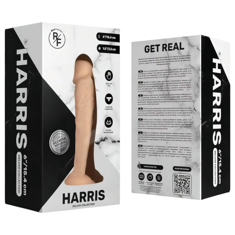 Real Fantasy Harris - élethű dildó - 15 cm (testszínű) 141738 termék bemutató kép