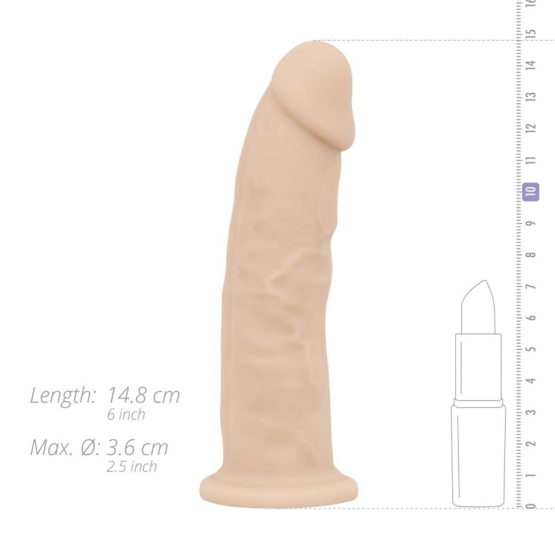 Real Fantasy Harris - élethű dildó - 15 cm (testszínű) 67486 termék bemutató kép