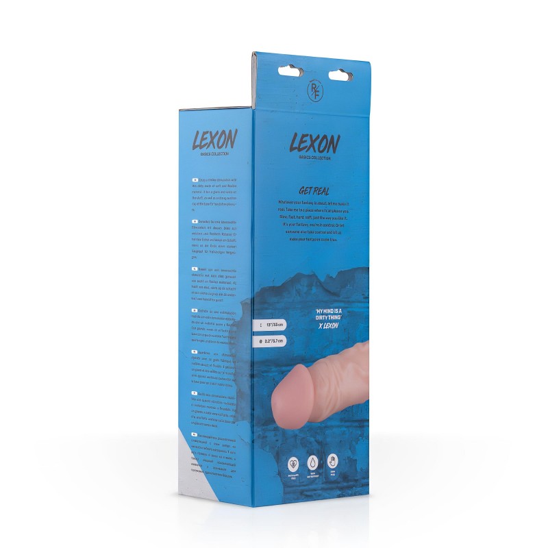 Real Fantasy Lexon - herés élethű dildó - 33 cm (testszínű) 143145 termék bemutató kép
