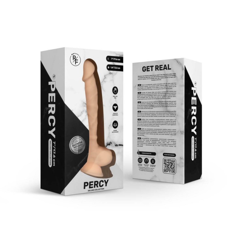 Real Fantasy Percy - élethű dildó - 18cm (natúr) 67488 termék bemutató kép