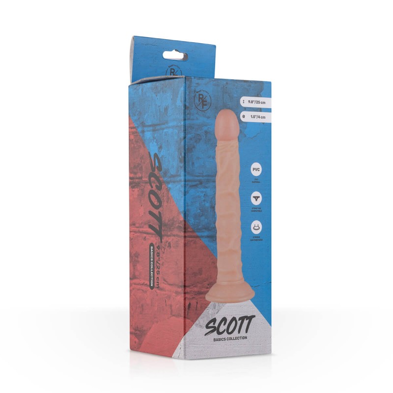 Real Fantasy Scott - élethű dildó - 25cm (natúr) 46674 termék bemutató kép