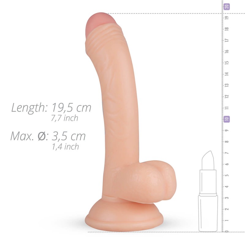 Real Fantasy Vince - herés fitymás dildó - 19,5cm (natúr) 80640 termék bemutató kép