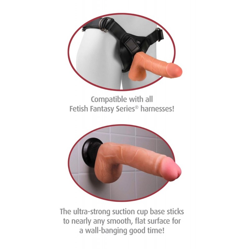 Real Feel Deluxe No.1 - herés, élethű vibrátor (testszínű) 72481 termék bemutató kép