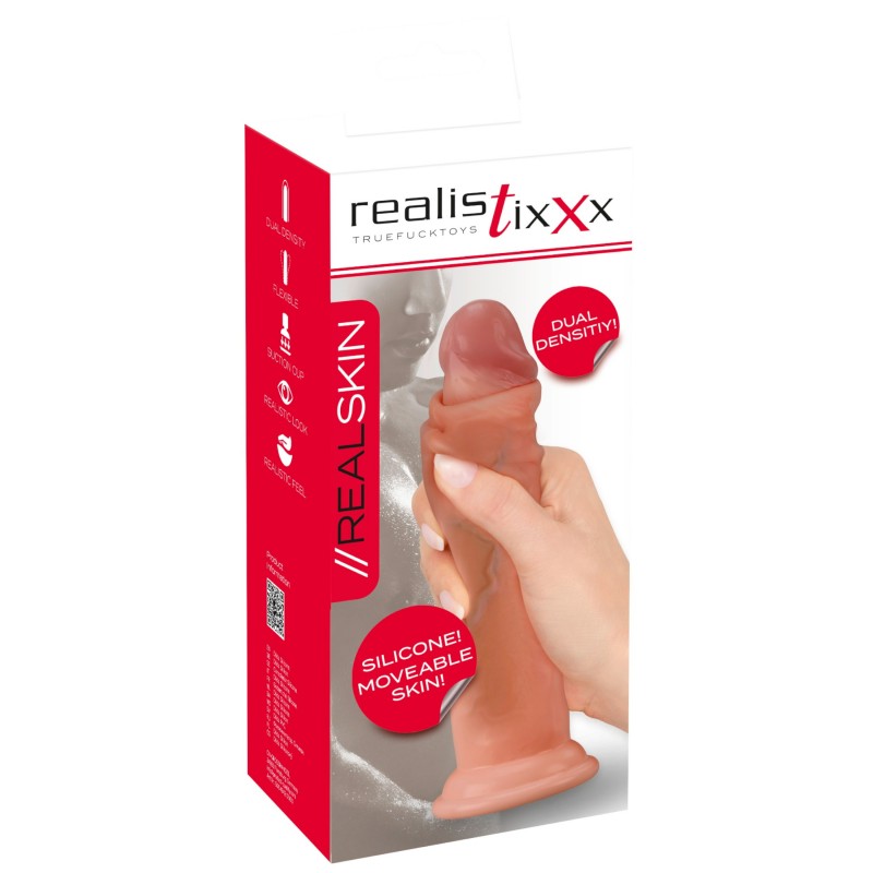 Realistixxx - élethű, dupla rétegű dildó (natúr) 120164 termék bemutató kép